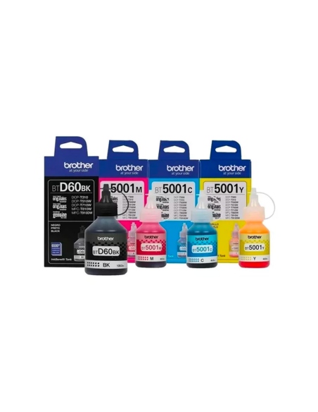 BOTELLA DE TINTA FORMULADA BROTHER NEGRO, AMARILLO, AZUL, ROJO - UNIDAD