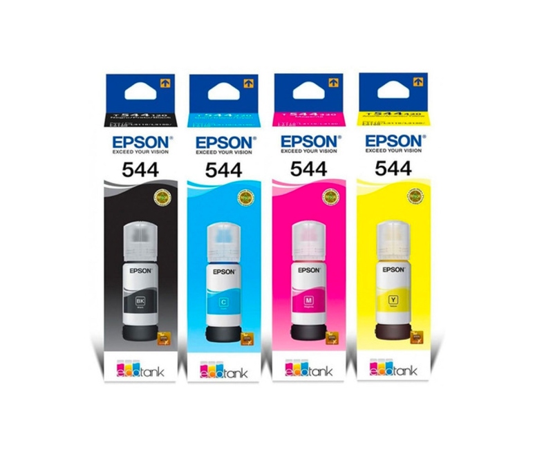 BOTELLA DE TINTA FORMULADA EPSON 544 NEGRO, AMARILLO, AZUL, ROJO - UNIDAD
