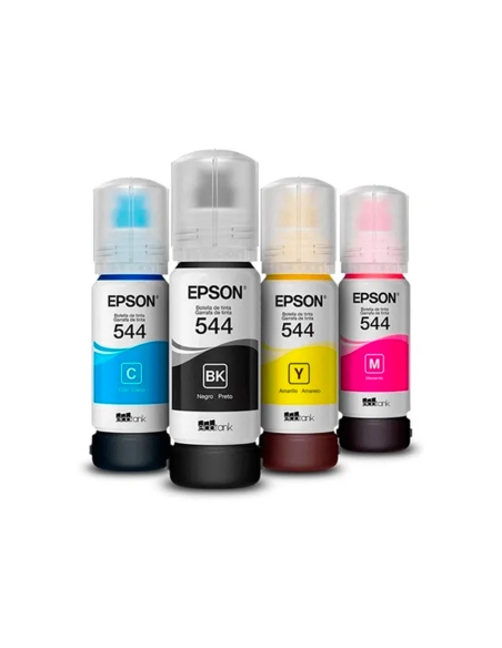BOTELLA DE TINTA FORMULADA EPSON 544 NEGRO, AMARILLO, AZUL, ROJO - UNIDAD