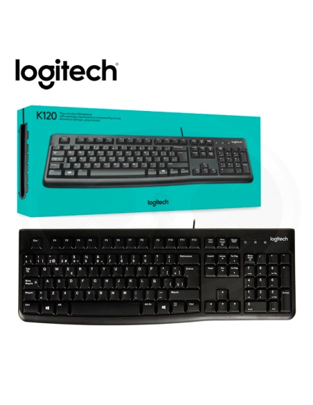 TECLADO LOGITECH ALAMBRICO K120 ANTIDERRAME USB